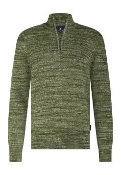 Discount Gemêleerde trui met halve rits Truien