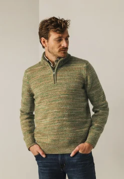 Clearance GemĂȘleerde trui met halve rits Truien