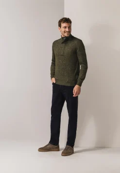 Sale Gemêleerde trui met halve rits Truien