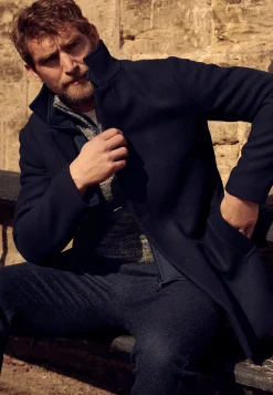 New Gemêleerde trui met halve rits Truien