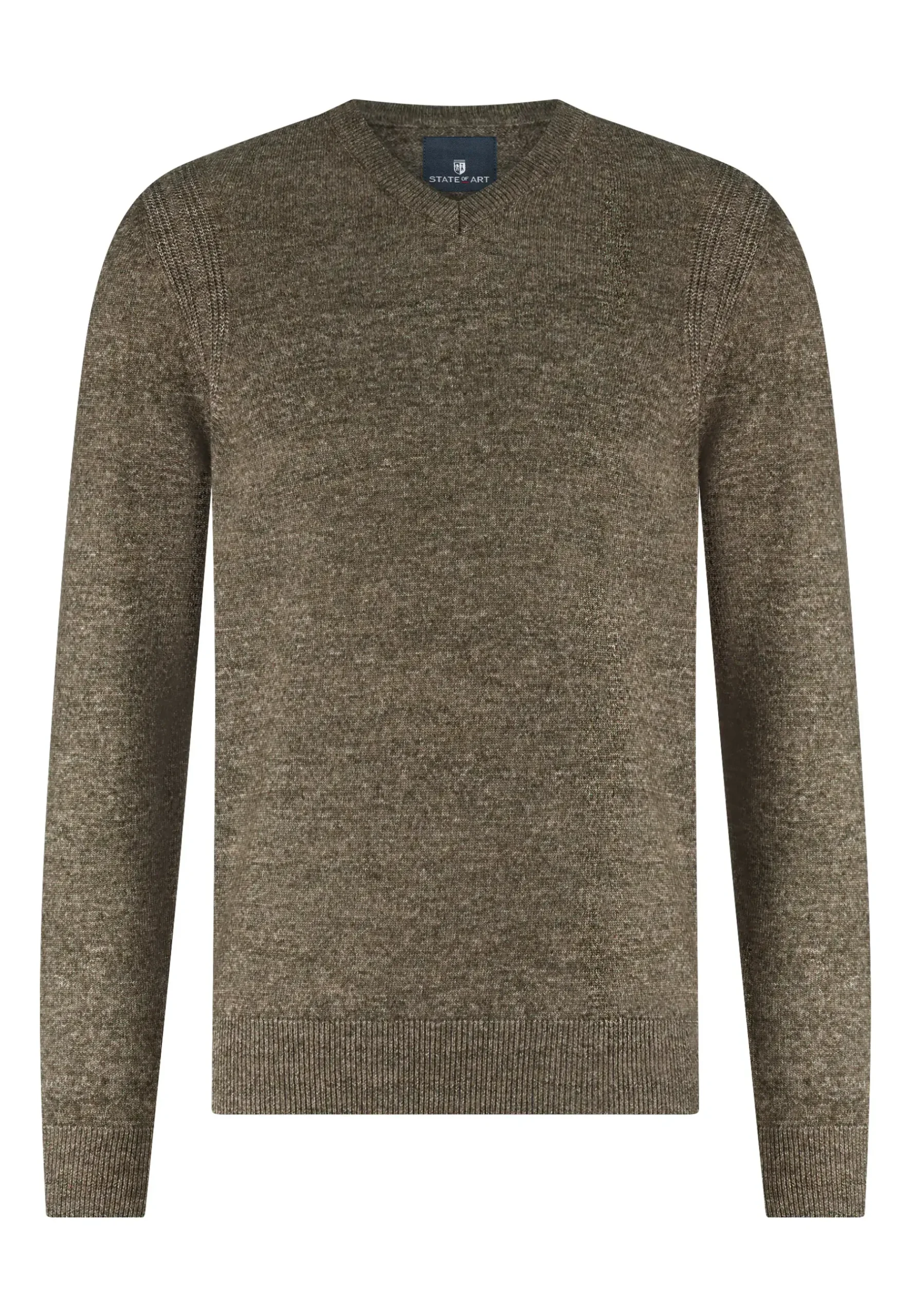 New Gemêleerde trui met ribdetails Truien