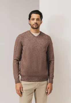 Clearance Gemêleerde trui met ribdetails Truien