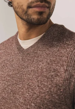 Clearance Gemêleerde trui met ribdetails Truien