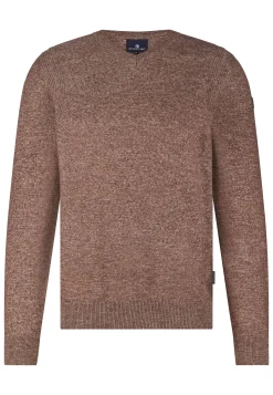 Clearance Gemêleerde trui met ribdetails Truien