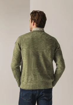 Outlet Gemêleerde trui met ribdetails Truien