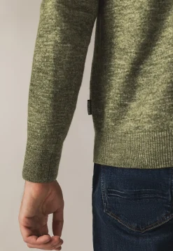 Outlet Gemêleerde trui met ribdetails Truien