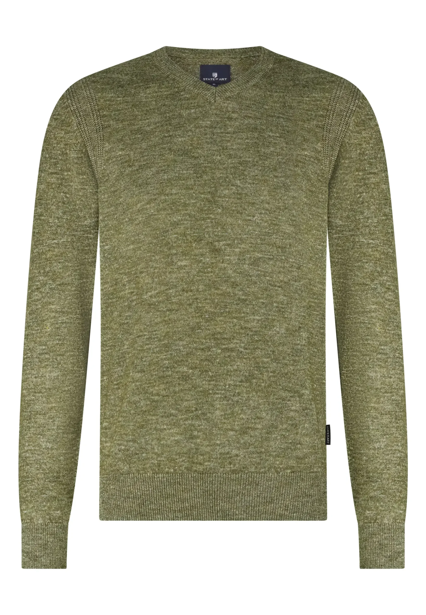 Outlet Gemêleerde trui met ribdetails Truien