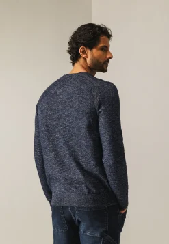 Outlet Gemêleerde trui met ribdetails Truien