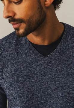 Outlet Gemêleerde trui met ribdetails Truien