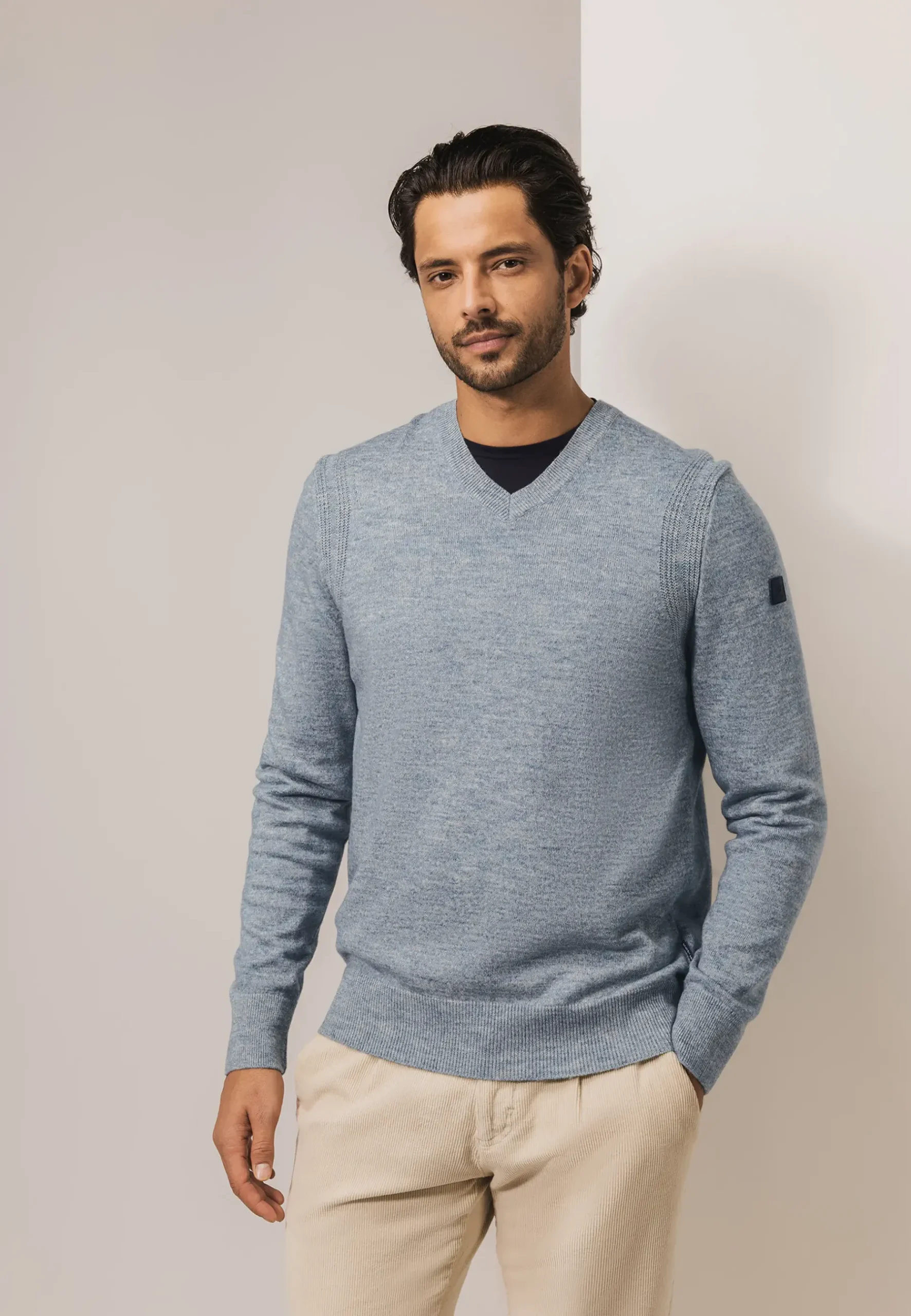 Best Gemêleerde trui met ribdetails Truien