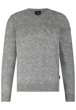 Discount Gemêleerde trui met ribdetails Truien