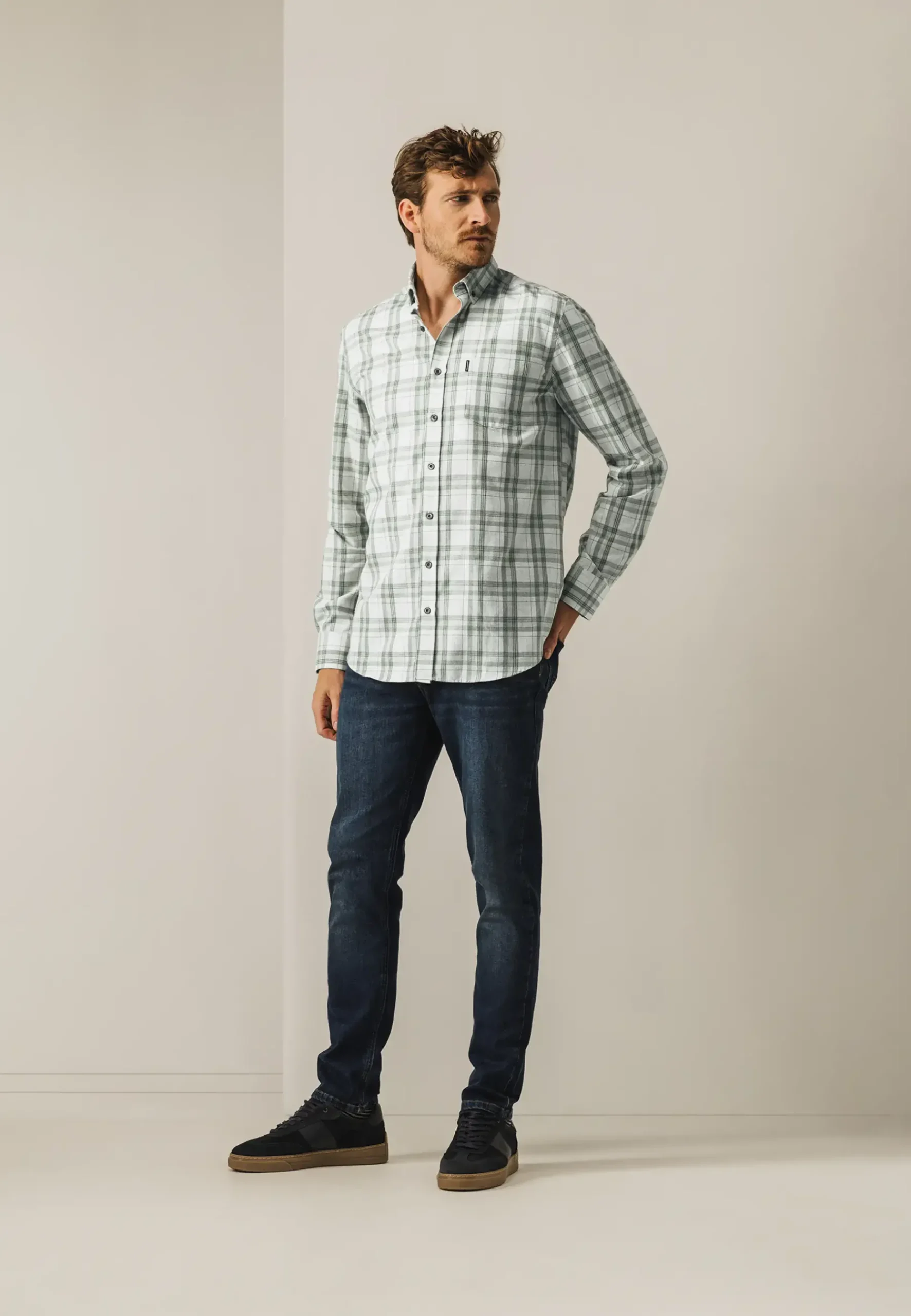 Geruit overhemd van een katoenmix Overhemden