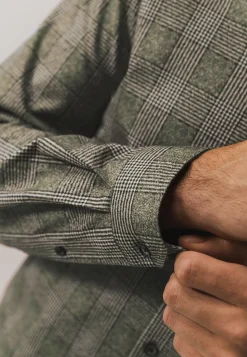 Outlet Geruit overhemd van jerseystof Overhemden