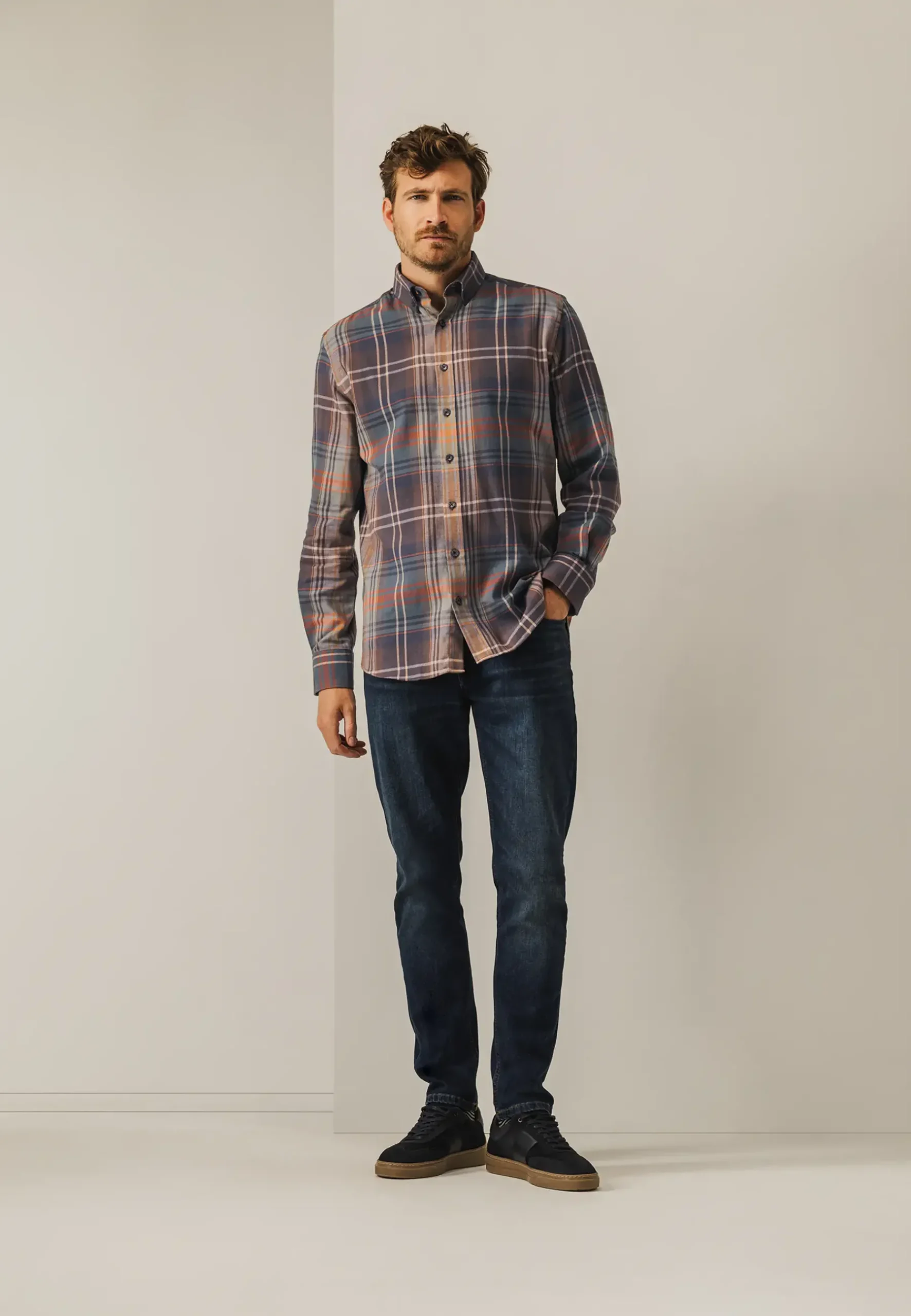 Sale Geruit overhemd van katoen Overhemden