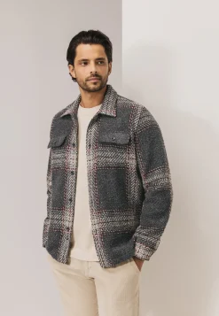 Online Geruit overshirt met borstzakken Overshirts|Overhemden