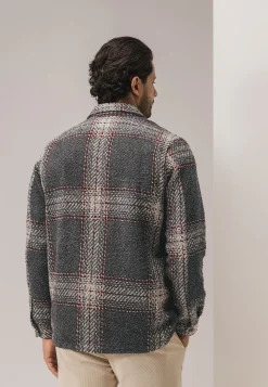 Online Geruit overshirt met borstzakken Overshirts|Overhemden