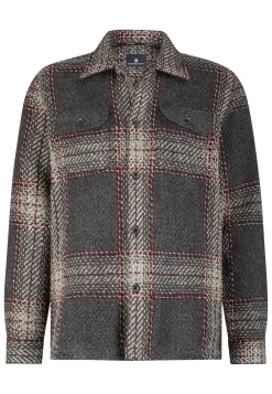 Online Geruit overshirt met borstzakken Overshirts|Overhemden