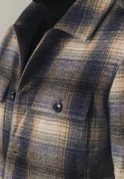 Geruit overshirt met klepzakken Overshirts|Overhemden