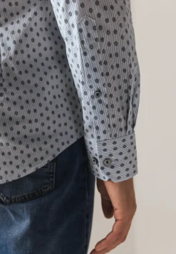 Gestreept overhemd met borstzak Overhemden