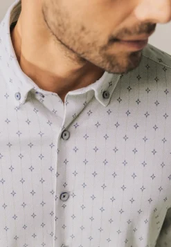 New Gestreept overhemd van jerseystof Overhemden