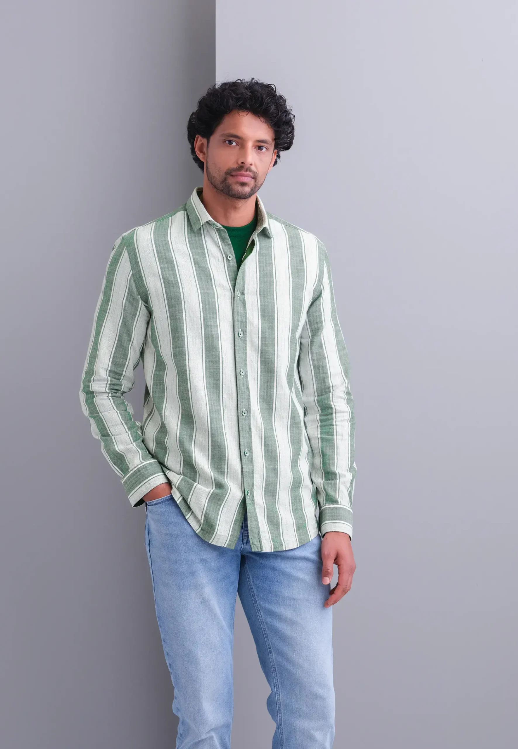 Online Gestreept overhemd van katoen Overhemden