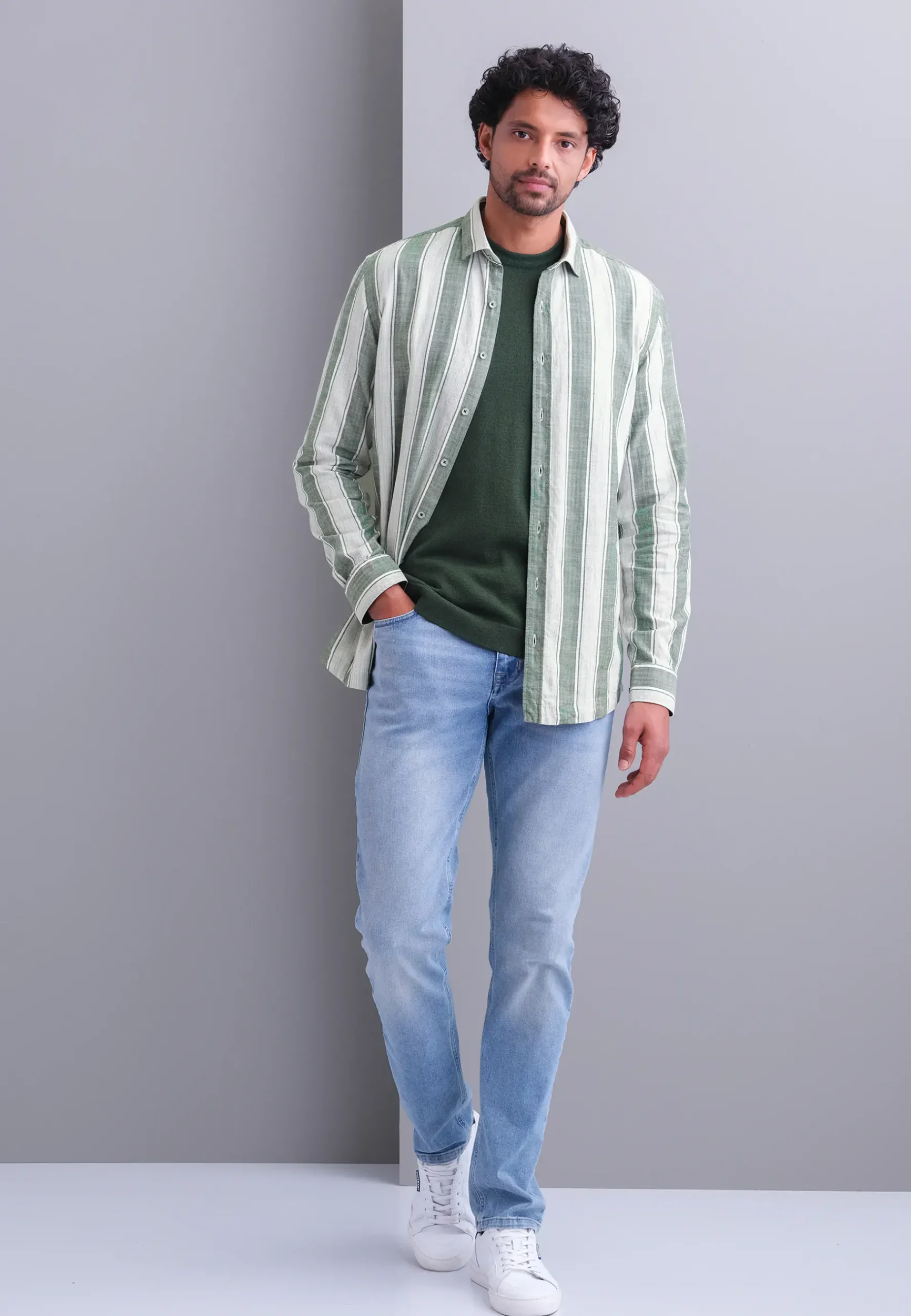 Online Gestreept overhemd van katoen Overhemden