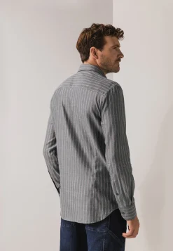 New Gestreept overhemd van twillstof Overhemden