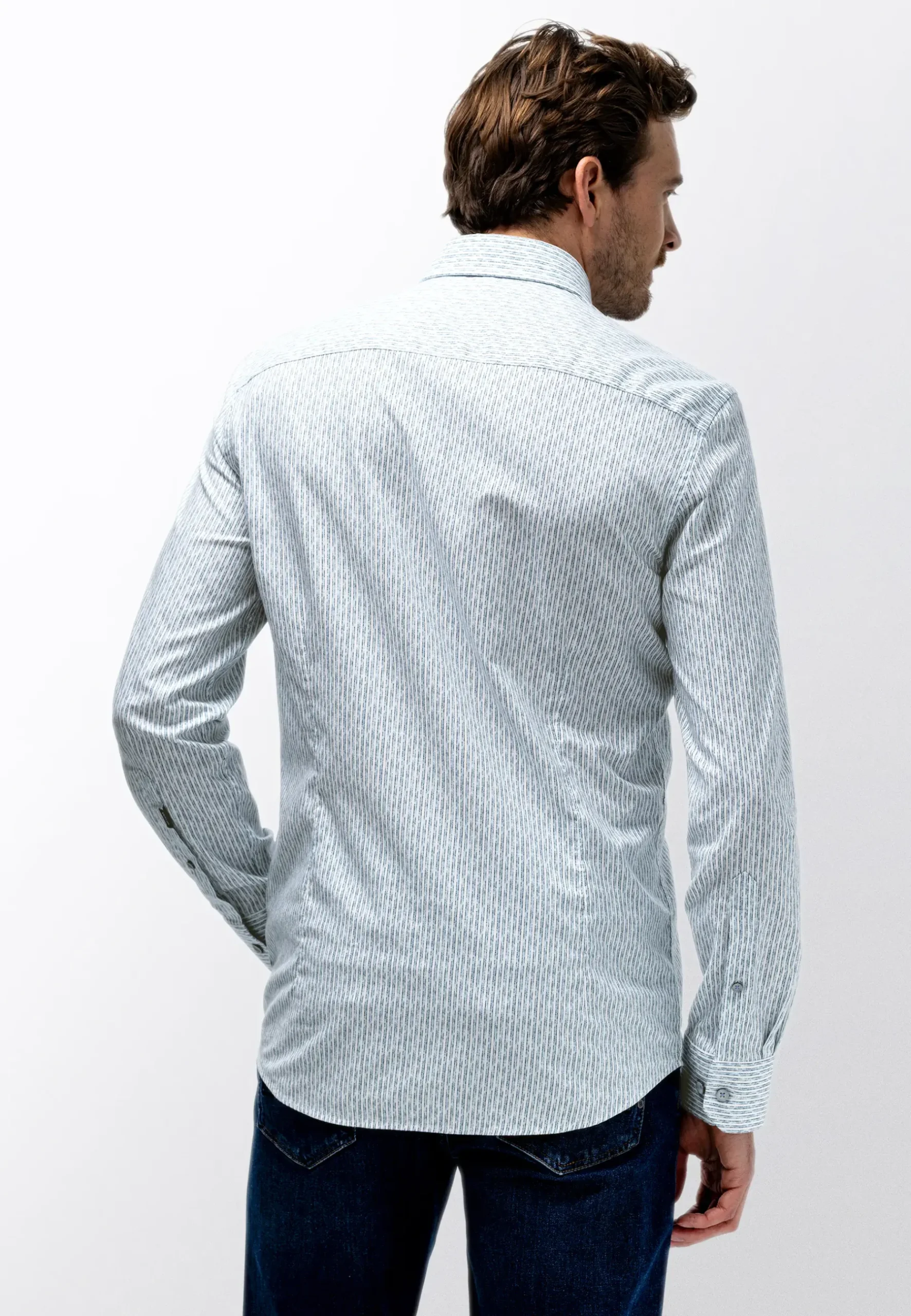 Discount Gestreept poplin overhemd Overhemden