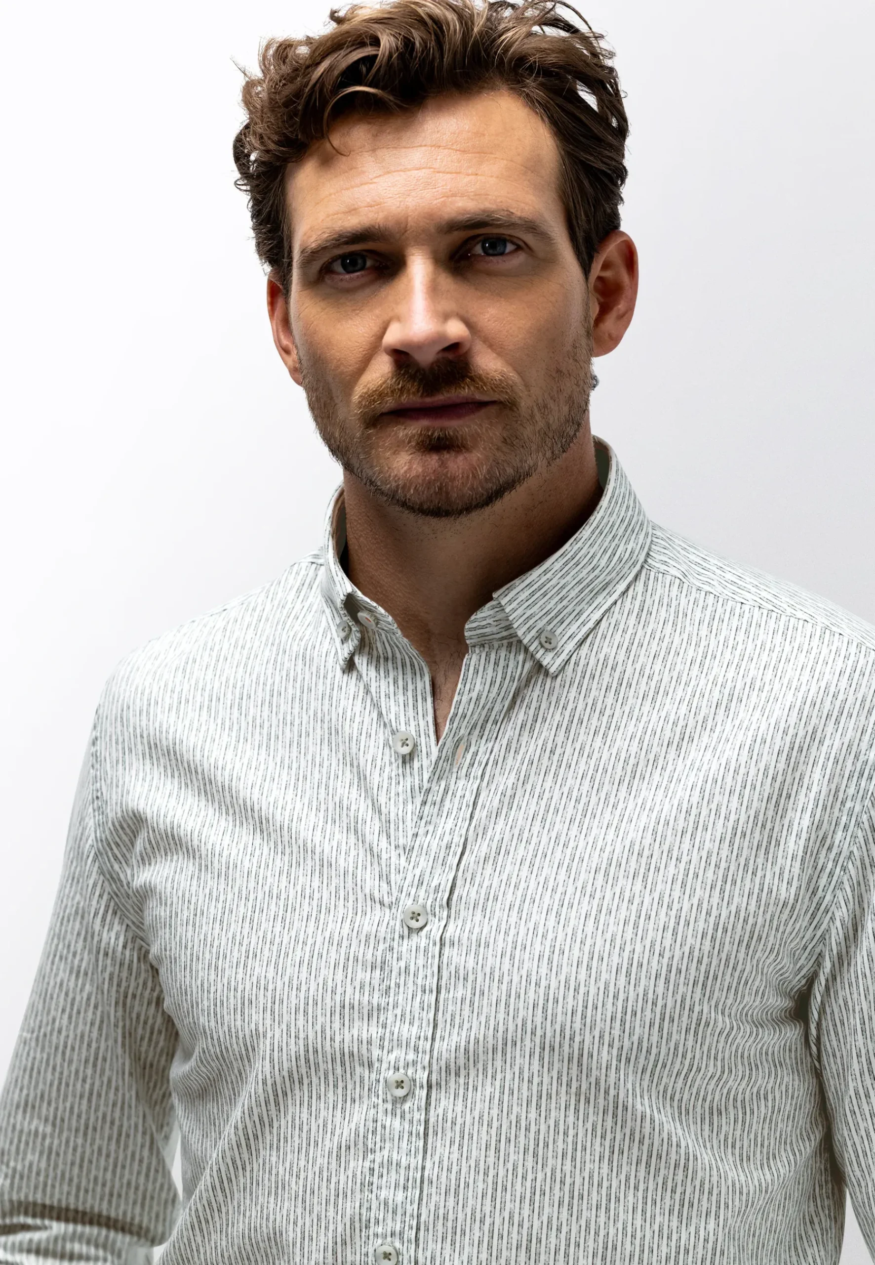 Discount Gestreept poplin overhemd Overhemden