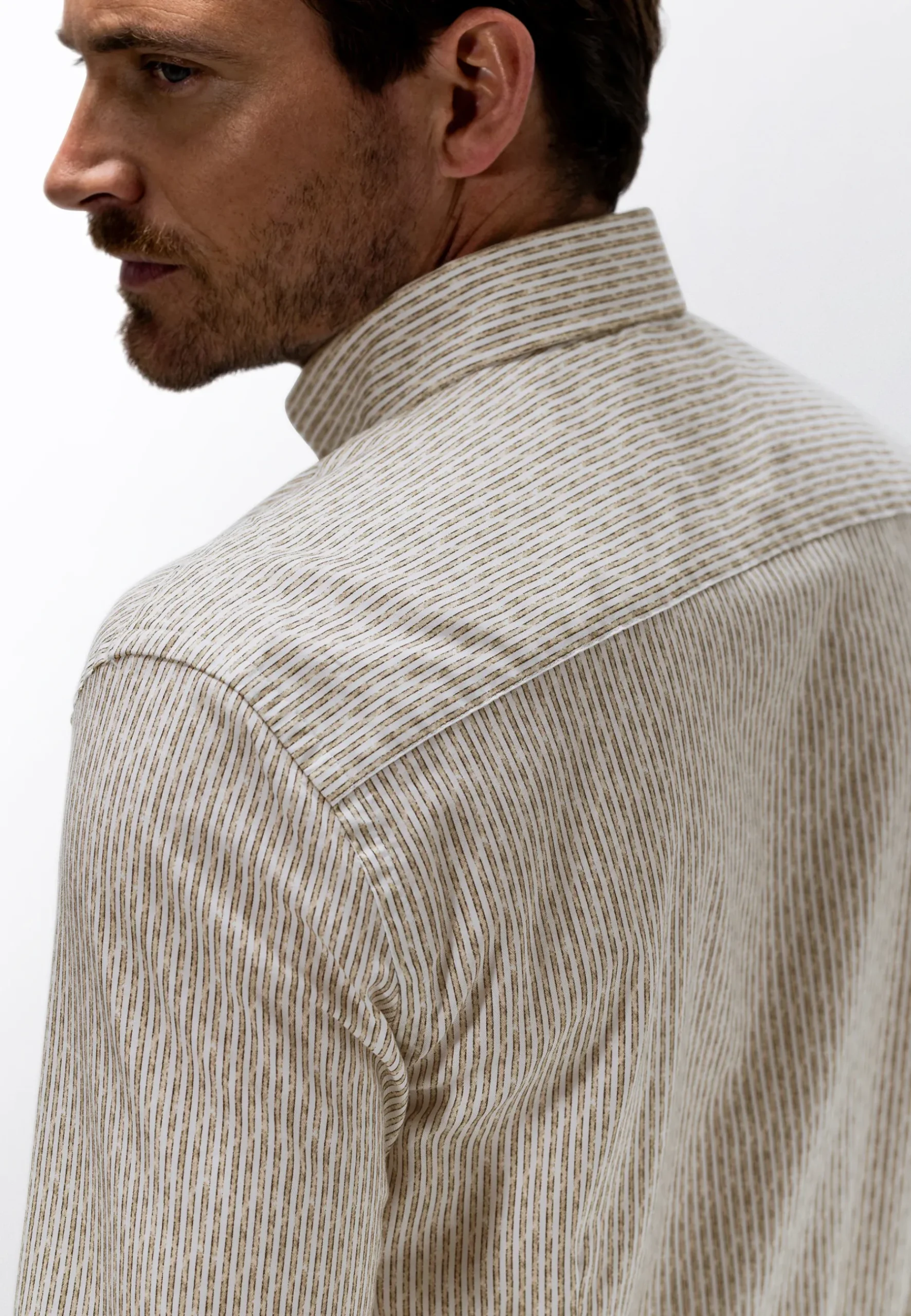 Clearance Gestreept poplin overhemd Overhemden