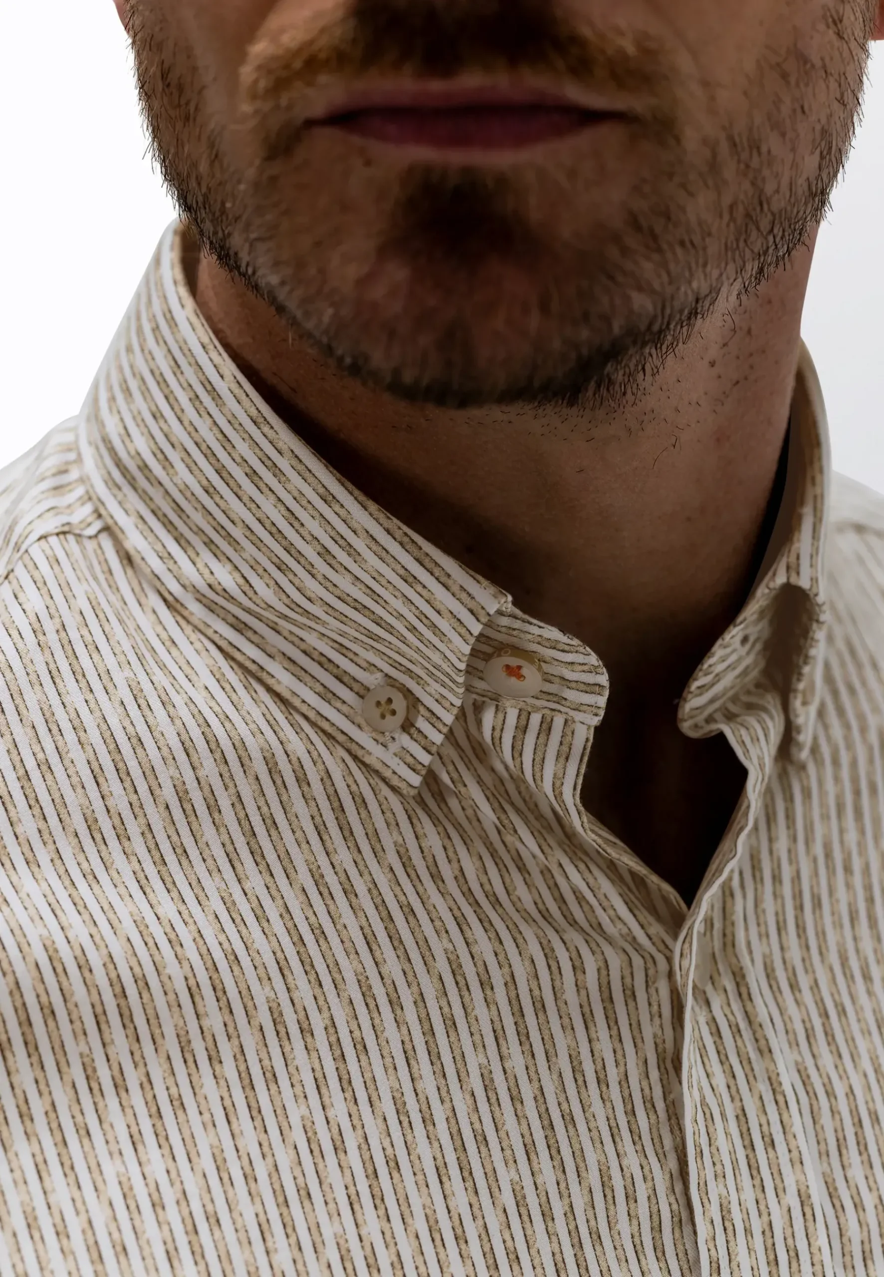 Clearance Gestreept poplin overhemd Overhemden