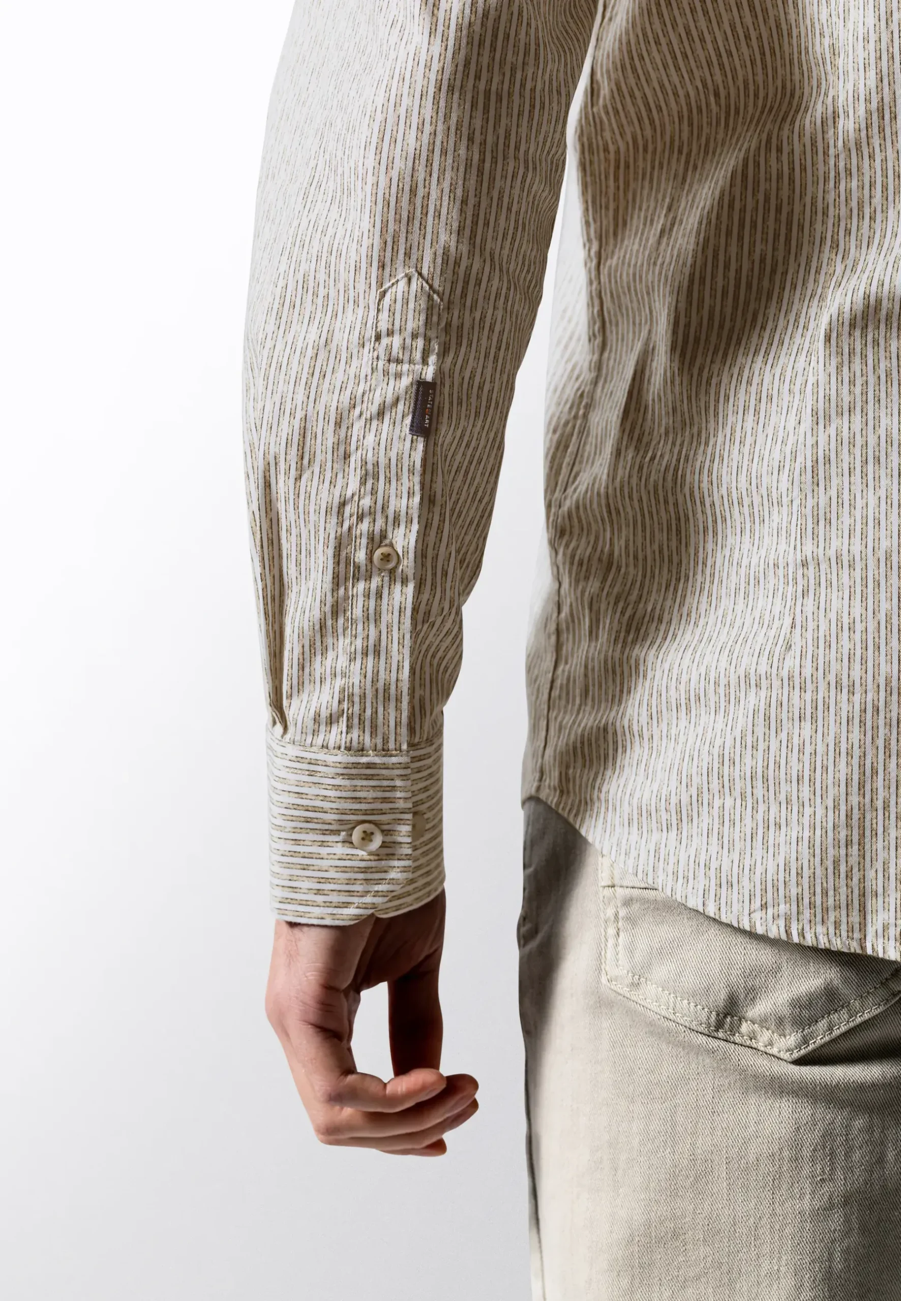 Clearance Gestreept poplin overhemd Overhemden