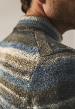 Discount Gestreepte trui met halve rits Truien