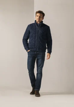 Hot Grofgebreid vest met kabelpatroon Vesten