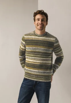 Hot Grofgebreide trui met ronde hals Truien