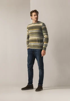 Hot Grofgebreide trui met ronde hals Truien