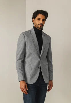 New Halfgevoerde blazer met gemêleerd dessin Blazers