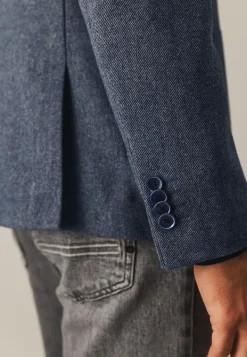 Online Halfgevoerde blazer met gemêleerd dessin Blazers