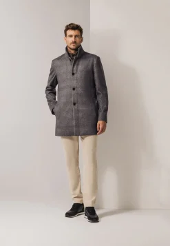 Sale Halflange mantel met ruitpatroon Jassen