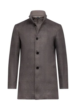 Sale Halflange mantel met ruitpatroon Jassen