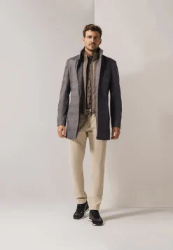 Sale Halflange mantel met ruitpatroon Jassen