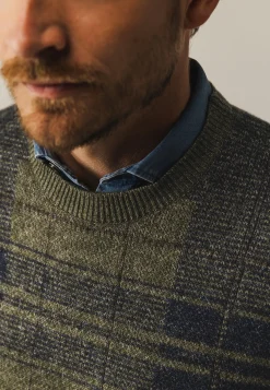 Clearance Jacquard trui met ruitpatroon Truien