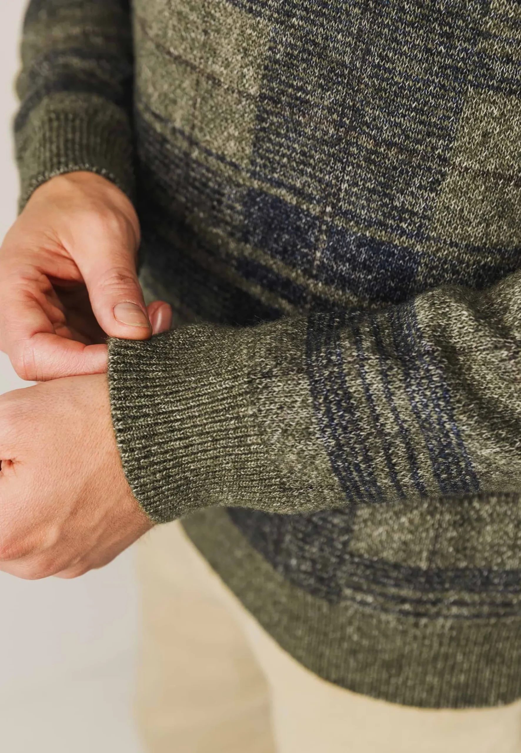 Clearance Jacquard trui met ruitpatroon Truien