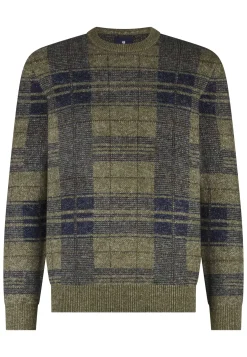 Clearance Jacquard trui met ruitpatroon Truien