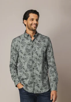 Clearance Jersey overhemd met all-over print Overhemden