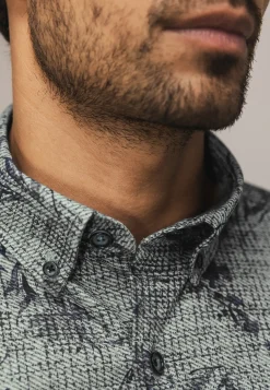 Clearance Jersey overhemd met all-over print Overhemden