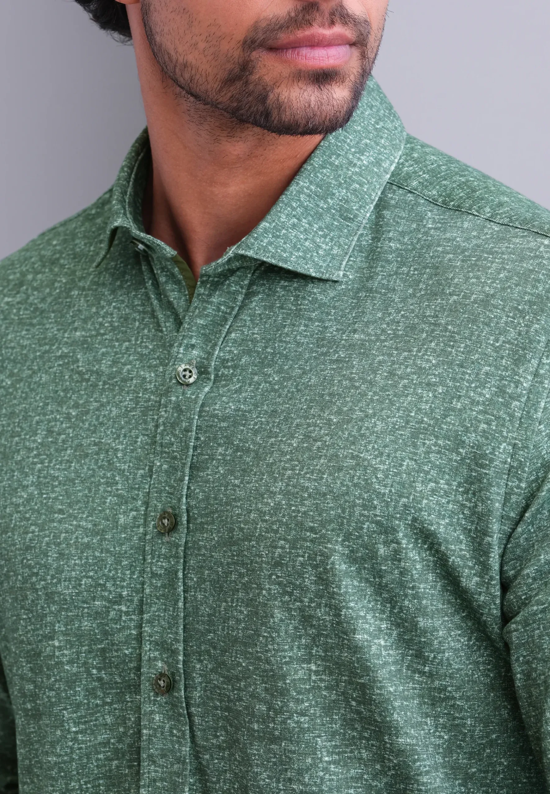 Jersey overhemd van katoen Overhemden