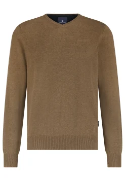 New Katoenen trui met V-hals Truien