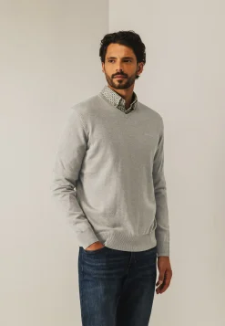 Outlet Katoenen trui met V-hals Truien