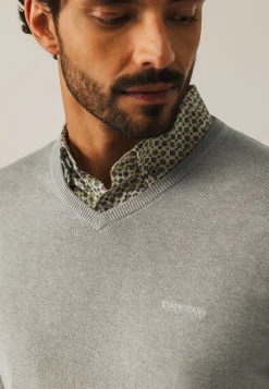 Outlet Katoenen trui met V-hals Truien